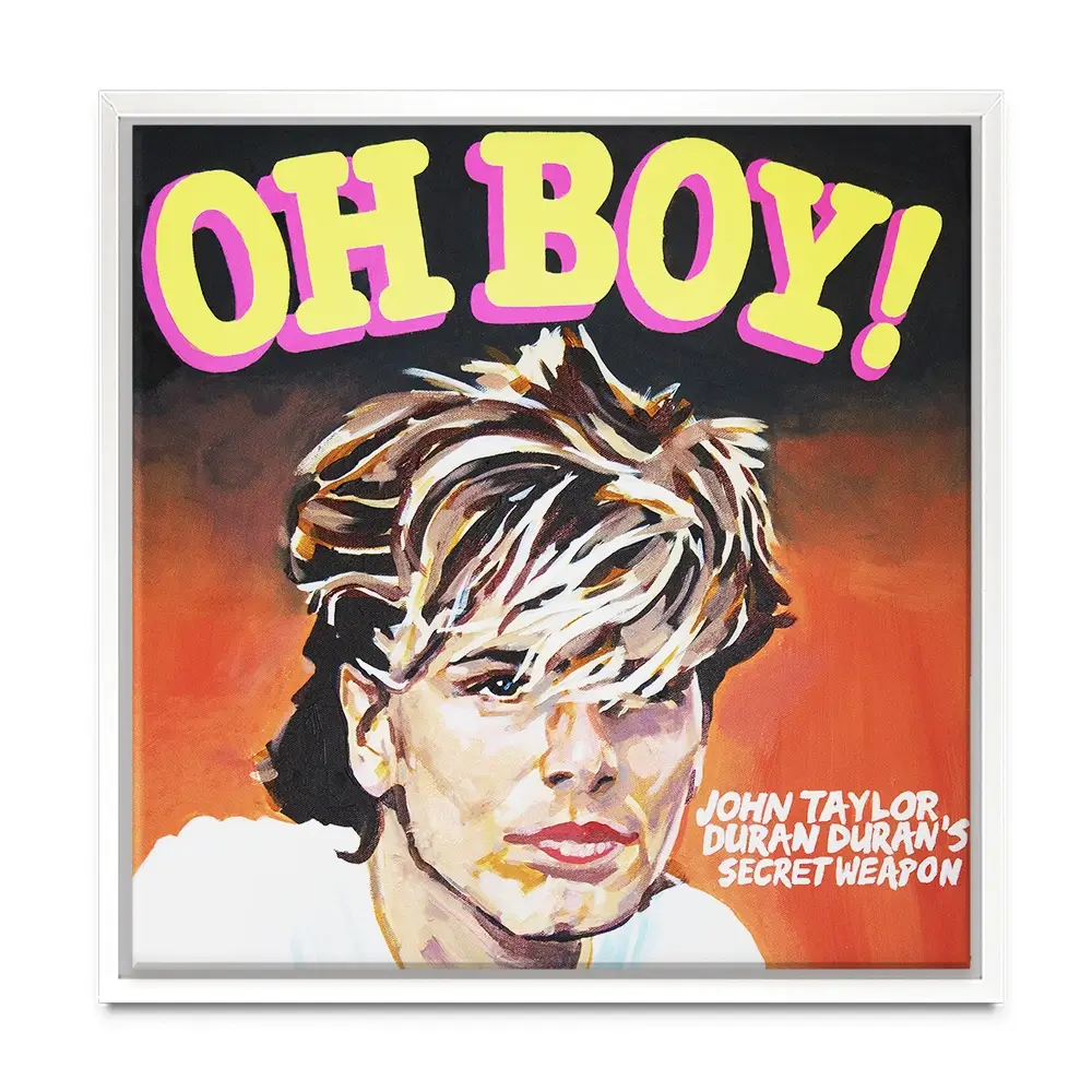 John Taylor Oh Boy Square Canvas Print John Taylor Oh Boy Square Canvas Print wall art product Juliet Stockton