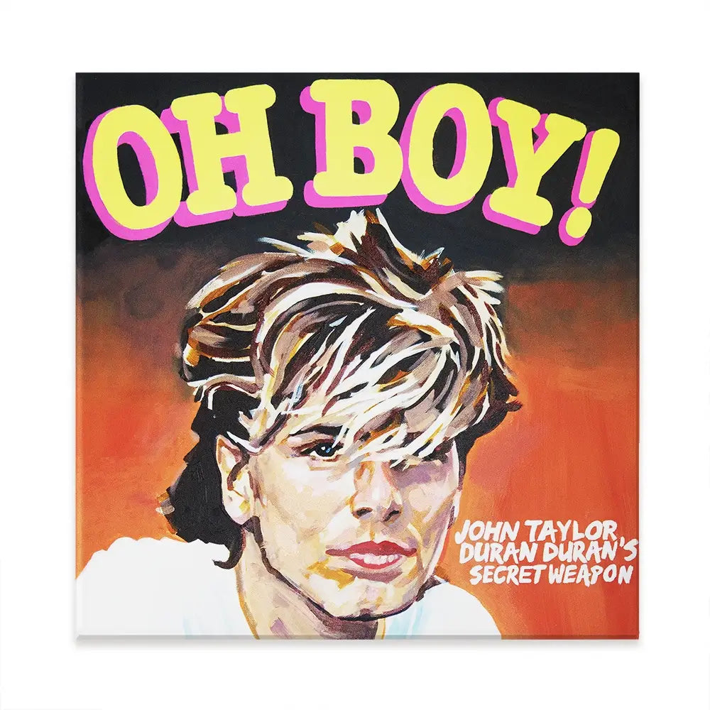 John Taylor Oh Boy Square Canvas Print John Taylor Oh Boy Square Canvas Print wall art product Juliet Stockton