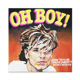 John Taylor Oh Boy Square Canvas Print John Taylor Oh Boy Square Canvas Print wall art product Juliet Stockton