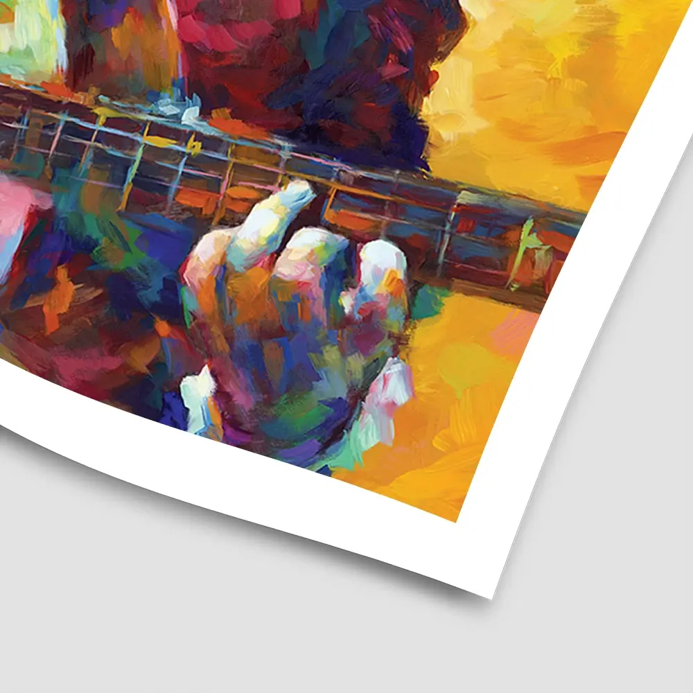 Johnny Cash Guitar Square Art Print Johnny Cash Guitar Square Art Print wall art product Leon Devenice