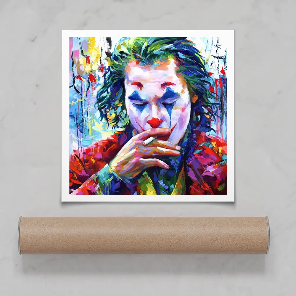 Joker Square Art Print Joker Square Art Print wall art product Leon Devenice