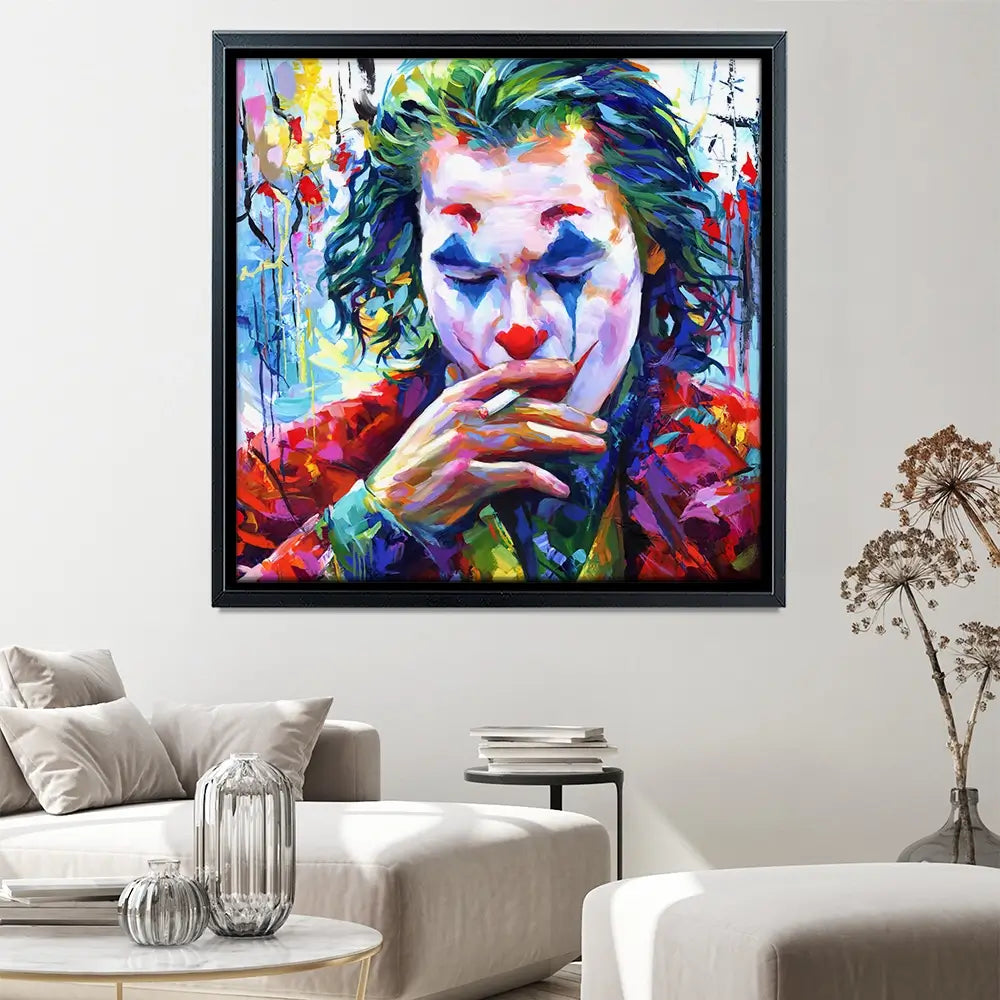 Joker Square Canvas Print Joker Square Canvas Print wall art product Leon Devenice