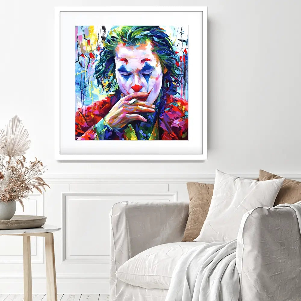Joker Square Framed Art Print Joker Square Framed Art Print wall art product Leon Devenice
