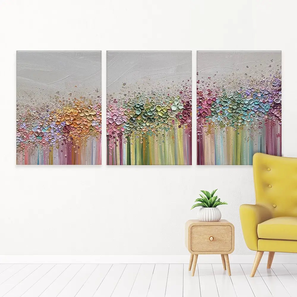 Journey Of Colour Trio Canvas Print Journey Of Colour Trio Canvas Print wall art product Nada Khatib