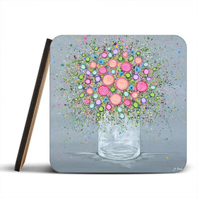 Joy In Every Bloom Coaster Set Rainbow Soul Tree Coaster Set | Rainbow Soul Tree Art Coasters wall art product Jo Gough