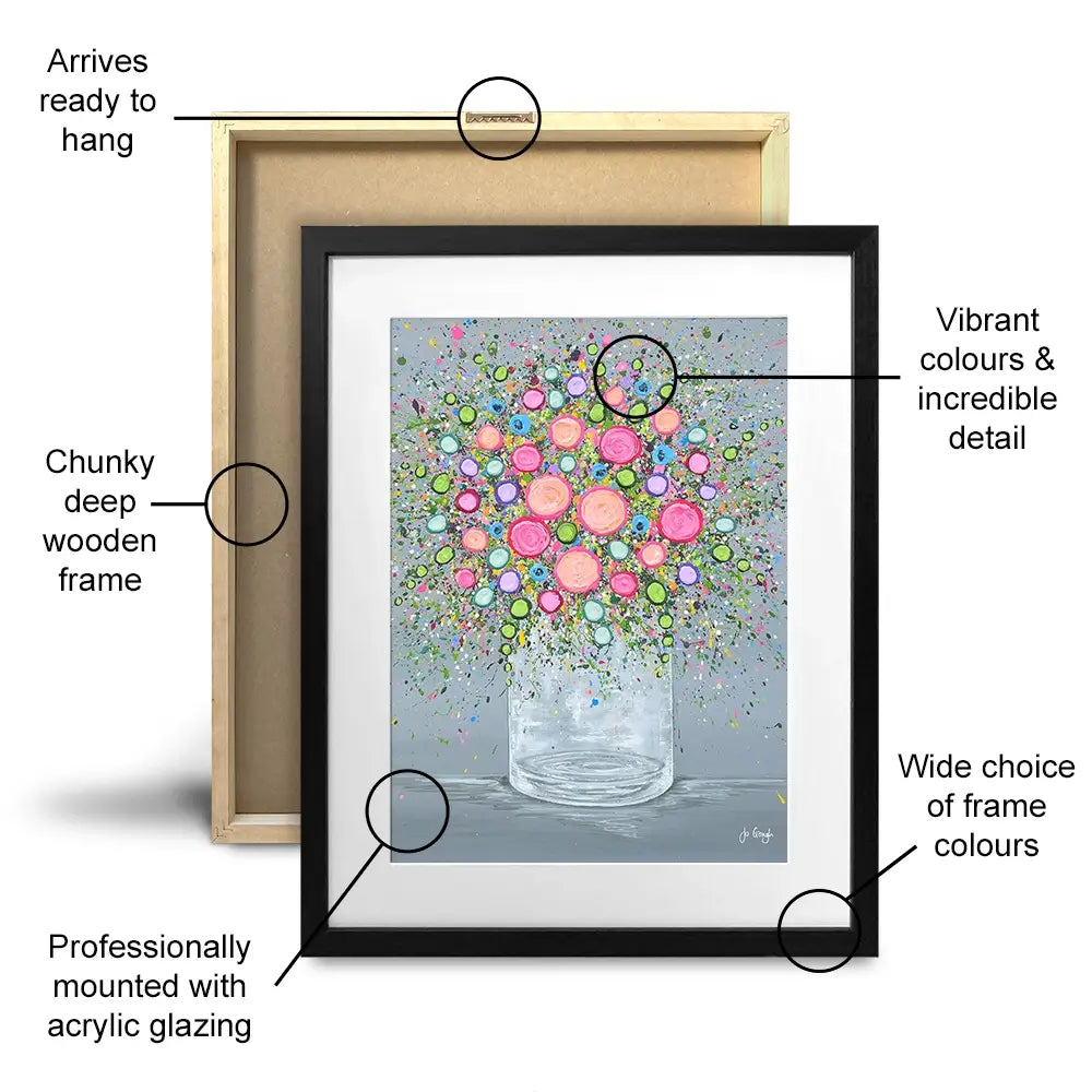 Joy In Every Bloom Framed Art Print Joy In Every Bloom Framed Art Print wall art product Jo Gough