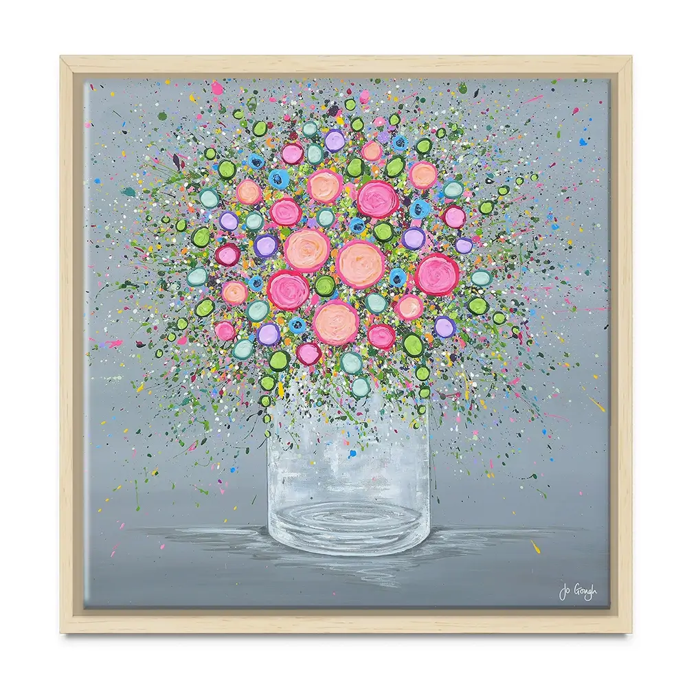 Joy In Every Bloom Square Canvas Print Joy In Every Bloom Square Canvas Print wall art product Jo Gough