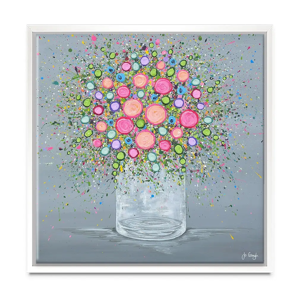 Joy In Every Bloom Square Canvas Print Joy In Every Bloom Square Canvas Print wall art product Jo Gough