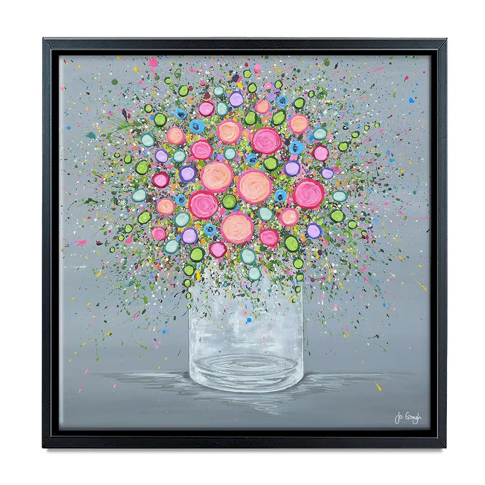 Joy In Every Bloom Square Canvas Print Joy In Every Bloom Square Canvas Print wall art product Jo Gough