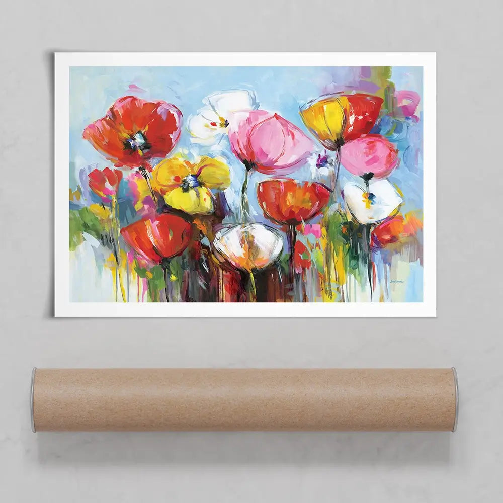 Joyful Flowers Art Print Joyful Flowers Art Print wall art product Leon Devenice