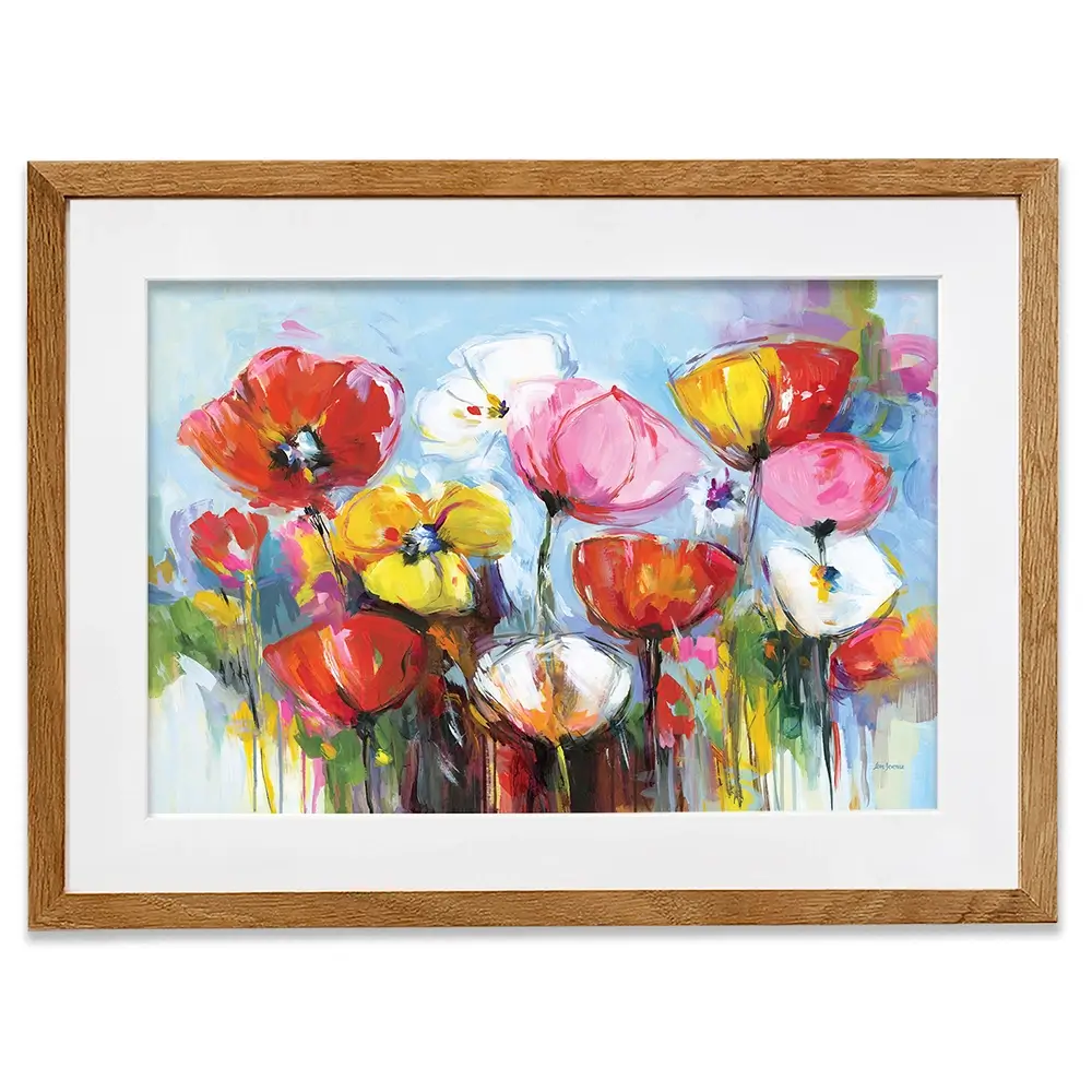 Joyful Flowers Framed Art Print Joyful Flowers Framed Art Print wall art product Leon Devenice
