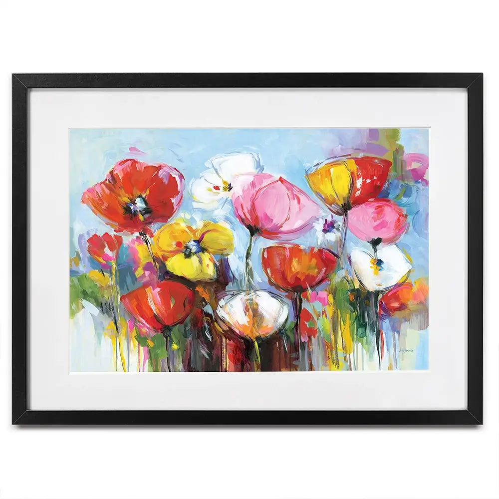 Joyful Flowers Framed Art Print Joyful Flowers Framed Art Print wall art product Leon Devenice