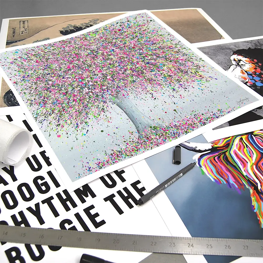 Joyful Love Square Art Print Joyful Love Square Art Print wall art product Jo Gough