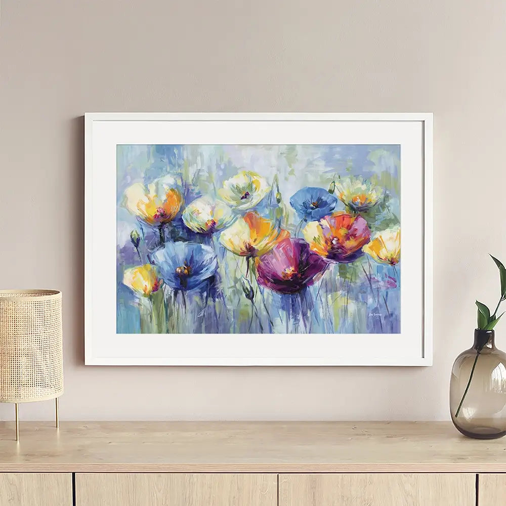 Joyful Poppies In Spring Light Framed Art Print Joyful Poppies In Spring Light Framed Art Print wall art product Leon Devenice