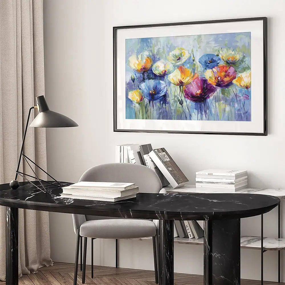 Joyful Poppies In Spring Light Framed Art Print Joyful Poppies In Spring Light Framed Art Print wall art product Leon Devenice