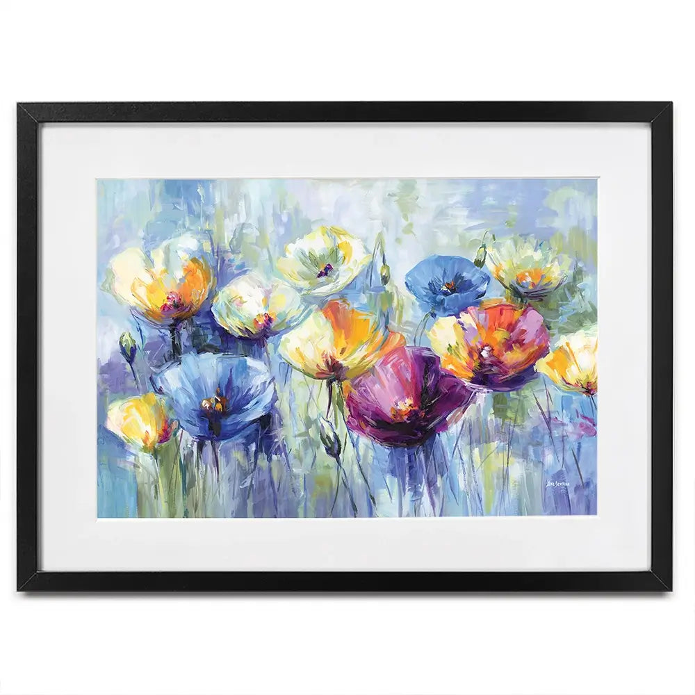 Joyful Poppies In Spring Light Framed Art Print Joyful Poppies In Spring Light Framed Art Print wall art product Leon Devenice