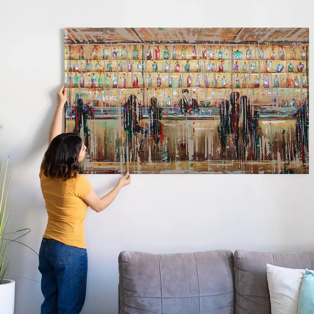 Just Another Cocktail Bar Oversized Canvas Print Just Another Cocktail Bar Oversized Canvas Print wall art product Art Print Shop