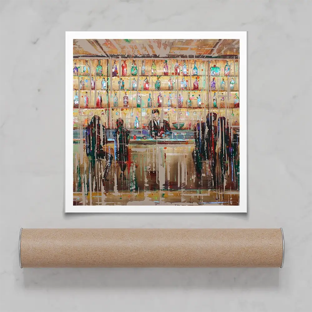 Just Another Cocktail Bar Square Art Print Just Another Cocktail Bar Square Art Print wall art product Studio Paint-Ing