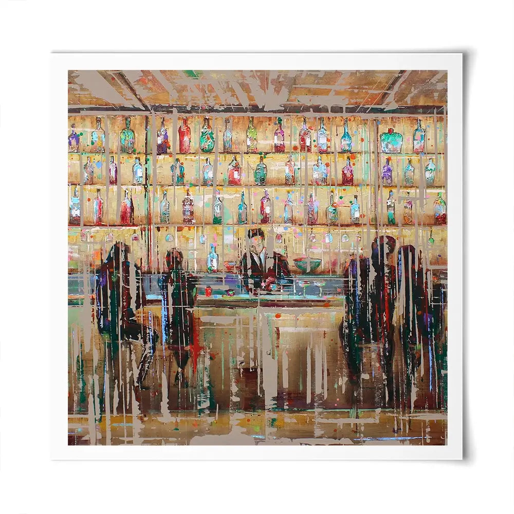 Just Another Cocktail Bar Square Art Print Just Another Cocktail Bar Square Art Print wall art product Studio Paint-Ing