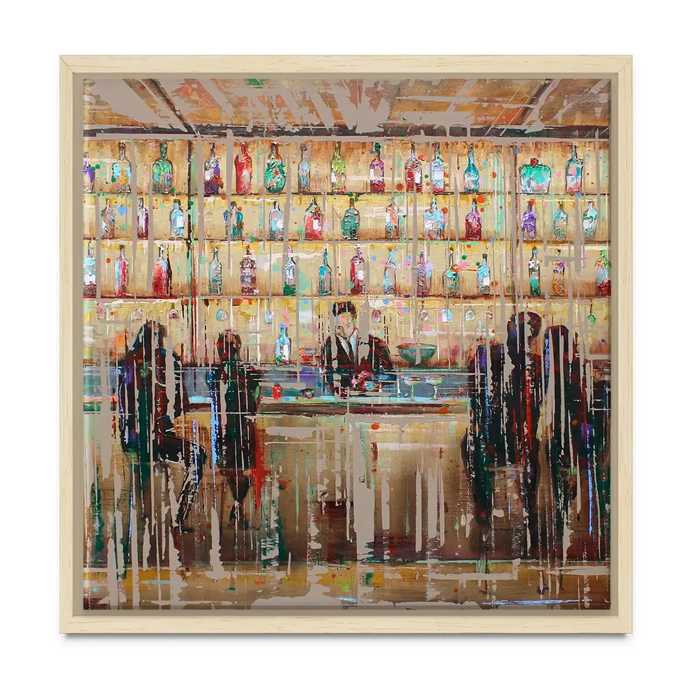 Just Another Cocktail Bar Square Canvas Print Just Another Cocktail Bar Square Canvas Print wall art product Studio Paint-Ing