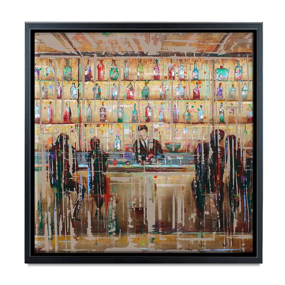 Just Another Cocktail Bar Square Canvas Print Just Another Cocktail Bar Square Canvas Print wall art product Studio Paint-Ing