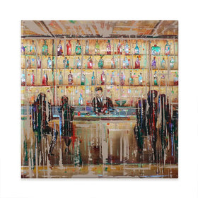 Just Another Cocktail Bar Square Canvas Print Just Another Cocktail Bar Square Canvas Print wall art product Studio Paint-Ing