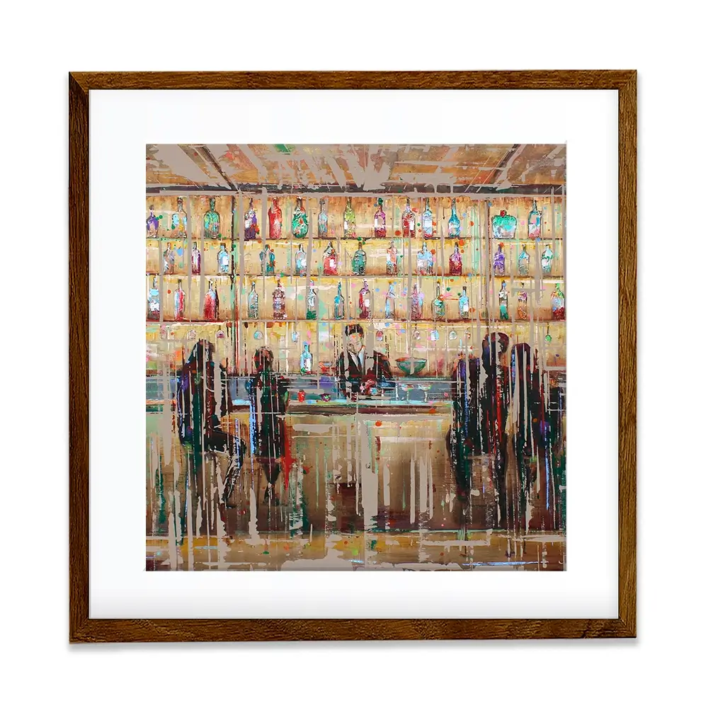 Just Another Cocktail Bar Square Framed Art Print Just Another Cocktail Bar Square Framed Art Print wall art product Studio Paint-Ing