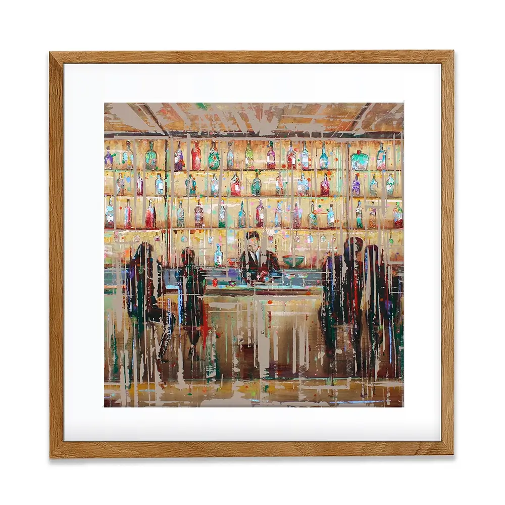 Just Another Cocktail Bar Square Framed Art Print Just Another Cocktail Bar Square Framed Art Print wall art product Studio Paint-Ing