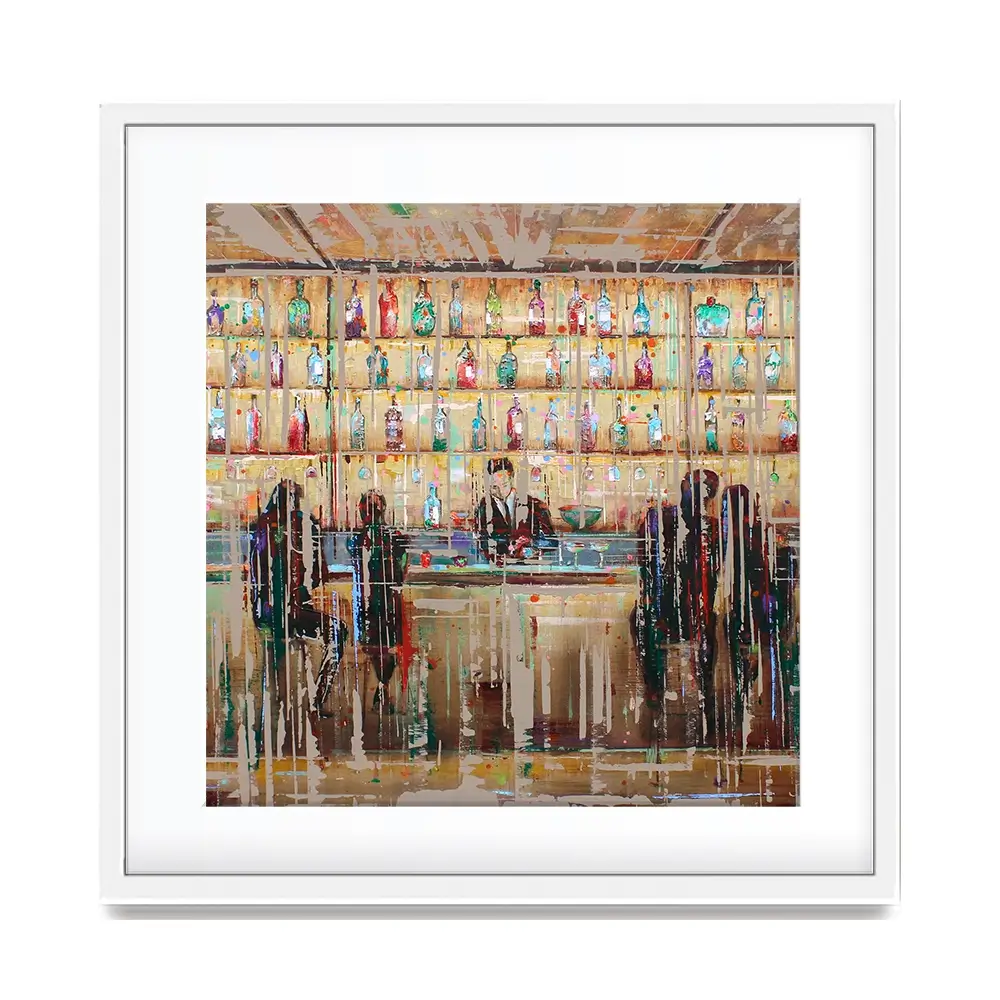 Just Another Cocktail Bar Square Framed Art Print Just Another Cocktail Bar Square Framed Art Print wall art product Studio Paint-Ing