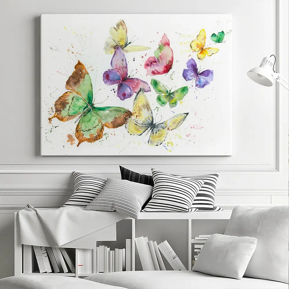 Kaleidoscope Butterflies Canvas Print Kaleidoscope Butterflies Canvas Print wall art product Nicola Jane Rowles
