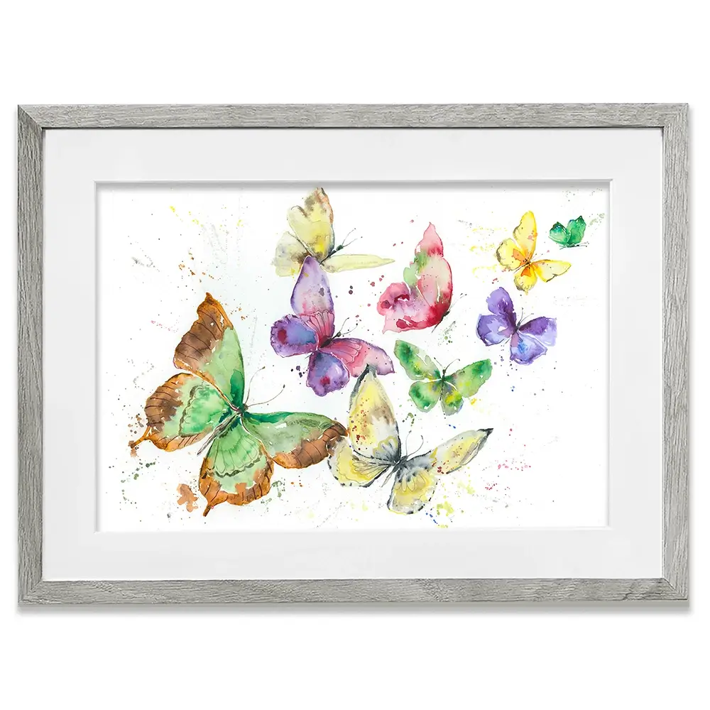 Kaleidoscope Butterflies Framed Art Print Kaleidoscope Butterflies Framed Art Print wall art product Nicola Jane Rowles