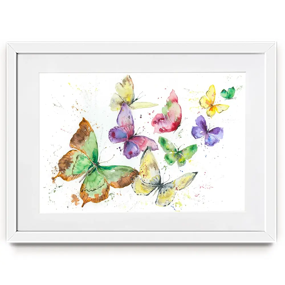 Kaleidoscope Butterflies Framed Art Print Kaleidoscope Butterflies Framed Art Print wall art product Nicola Jane Rowles
