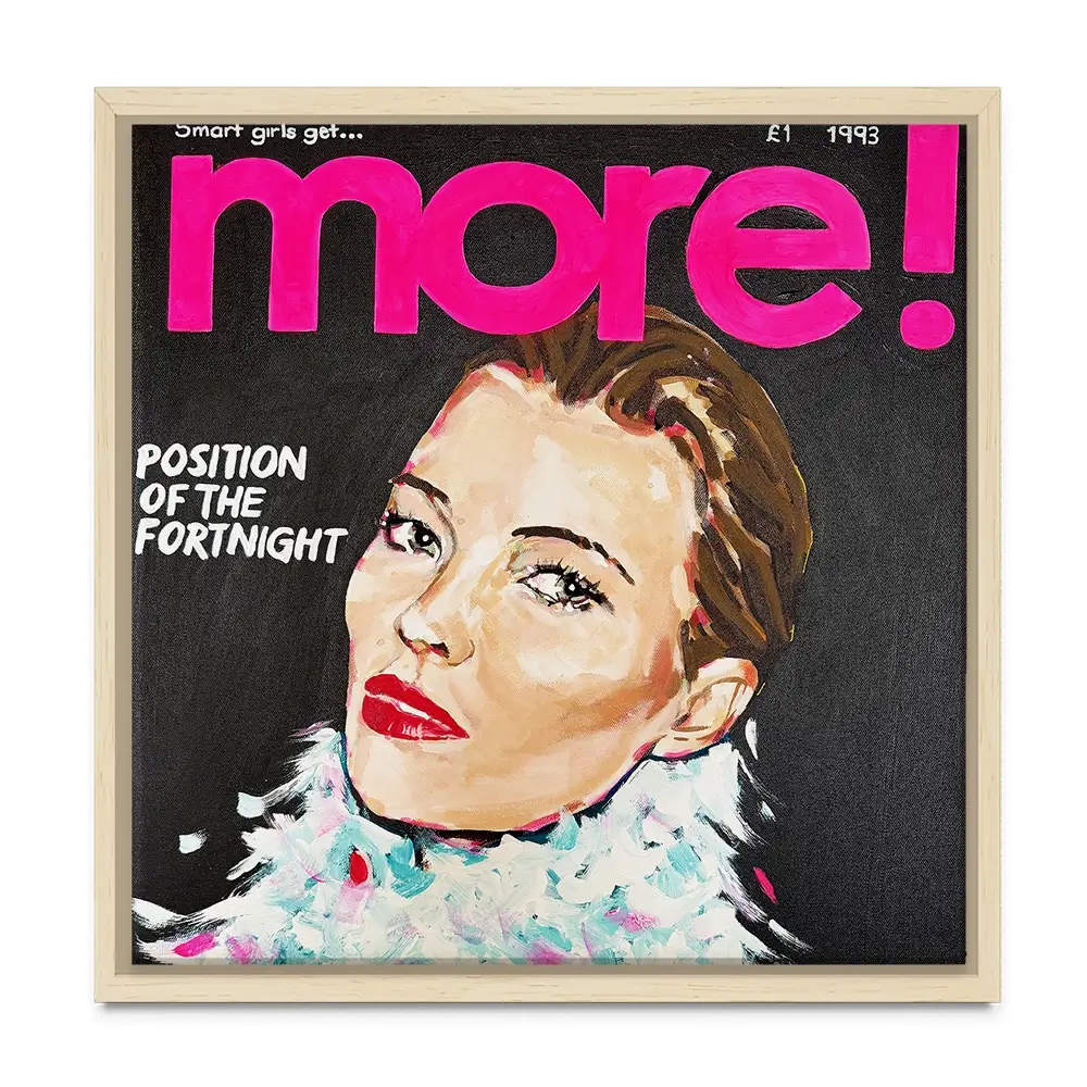 Kate Moss More Square Canvas Print Kate Moss More Square Canvas Print wall art product Juliet Stockton
