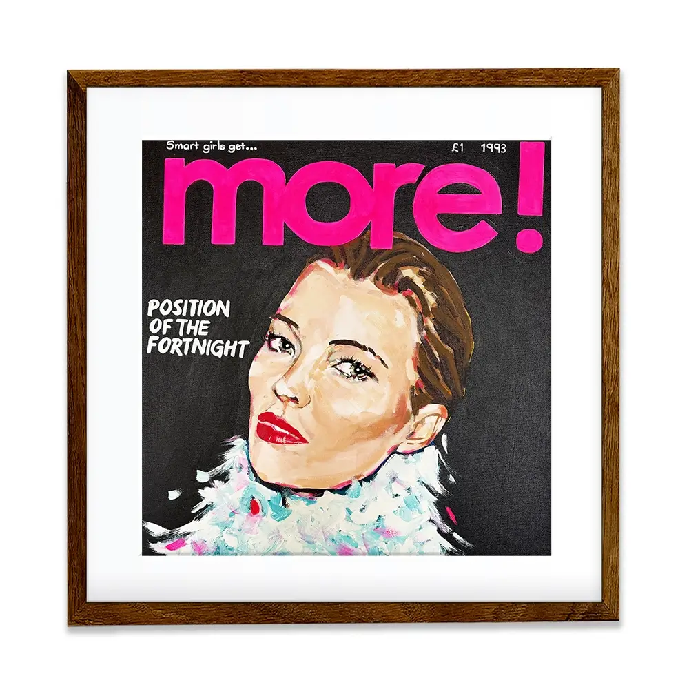 Kate Moss More Square Framed Art Print Kate Moss More Square Framed Art Print wall art product Juliet Stockton