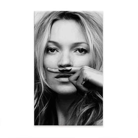 Kate Moss Moustache Oversized Canvas Print Kate Moss Moustache Oversized Canvas Print wall art product Independent