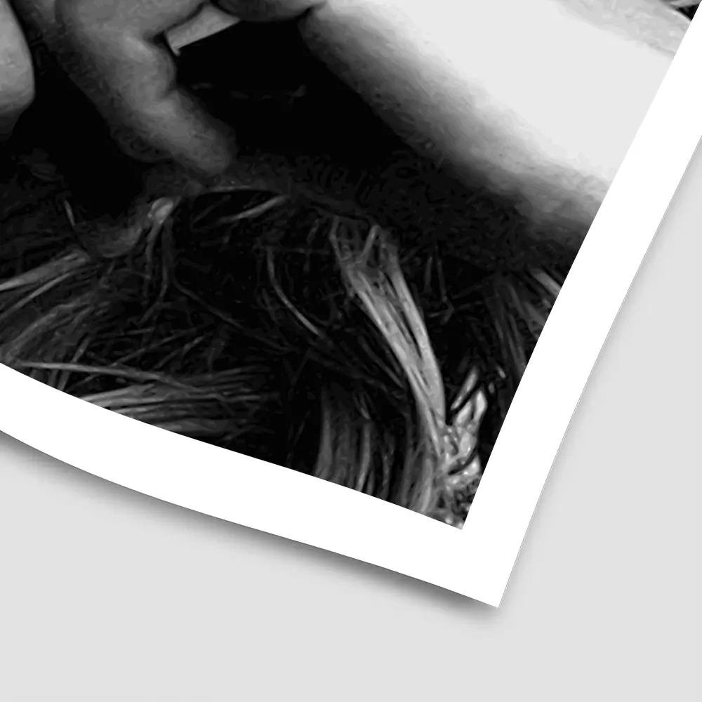 Kate Moss Moustache Square Art Print Kate Moss Moustache Square Art Print wall art product Independent