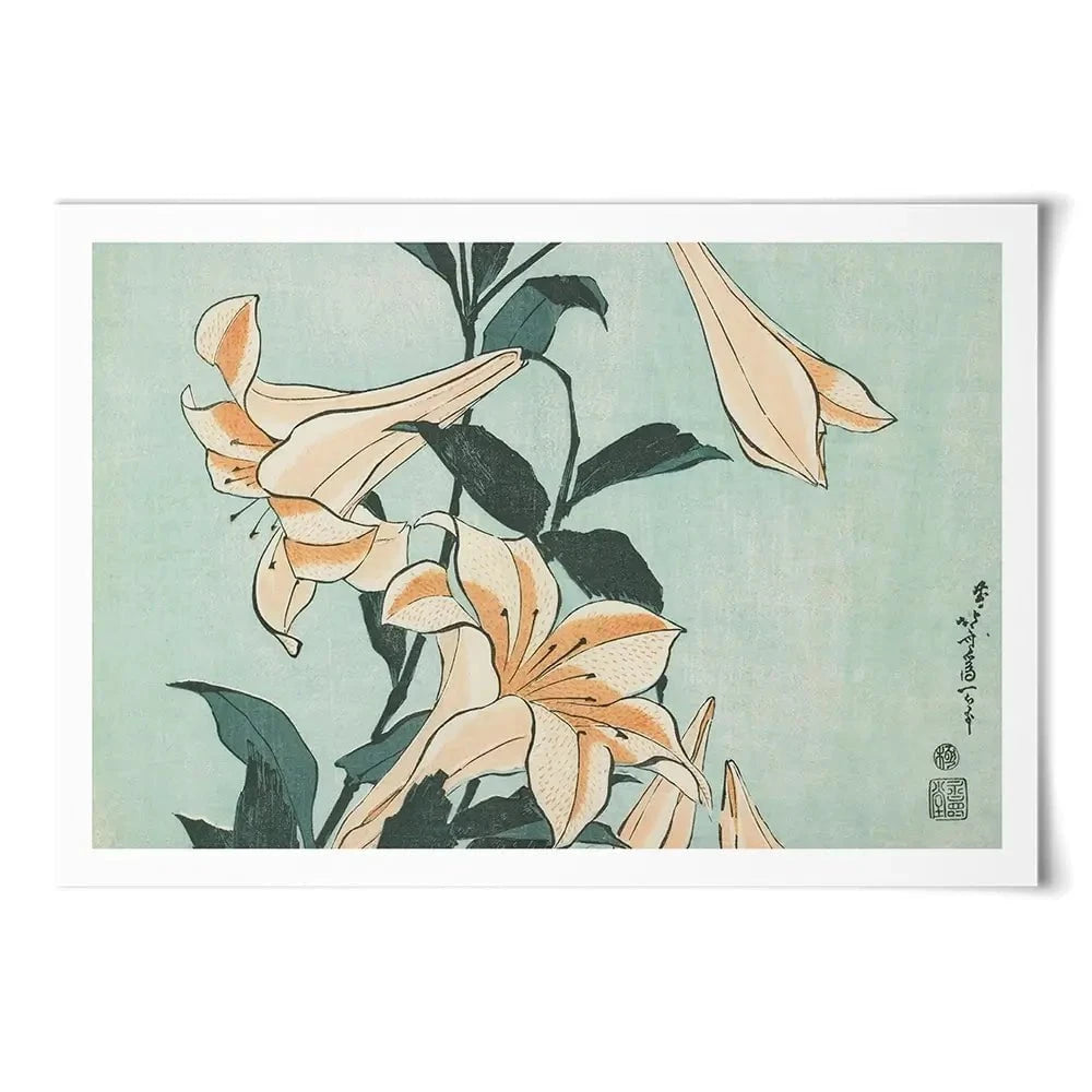 Katsushika Hokusai Floral Art Print Katsushika Hokusai Floral Art Print wall art product Hokusai Katsushika