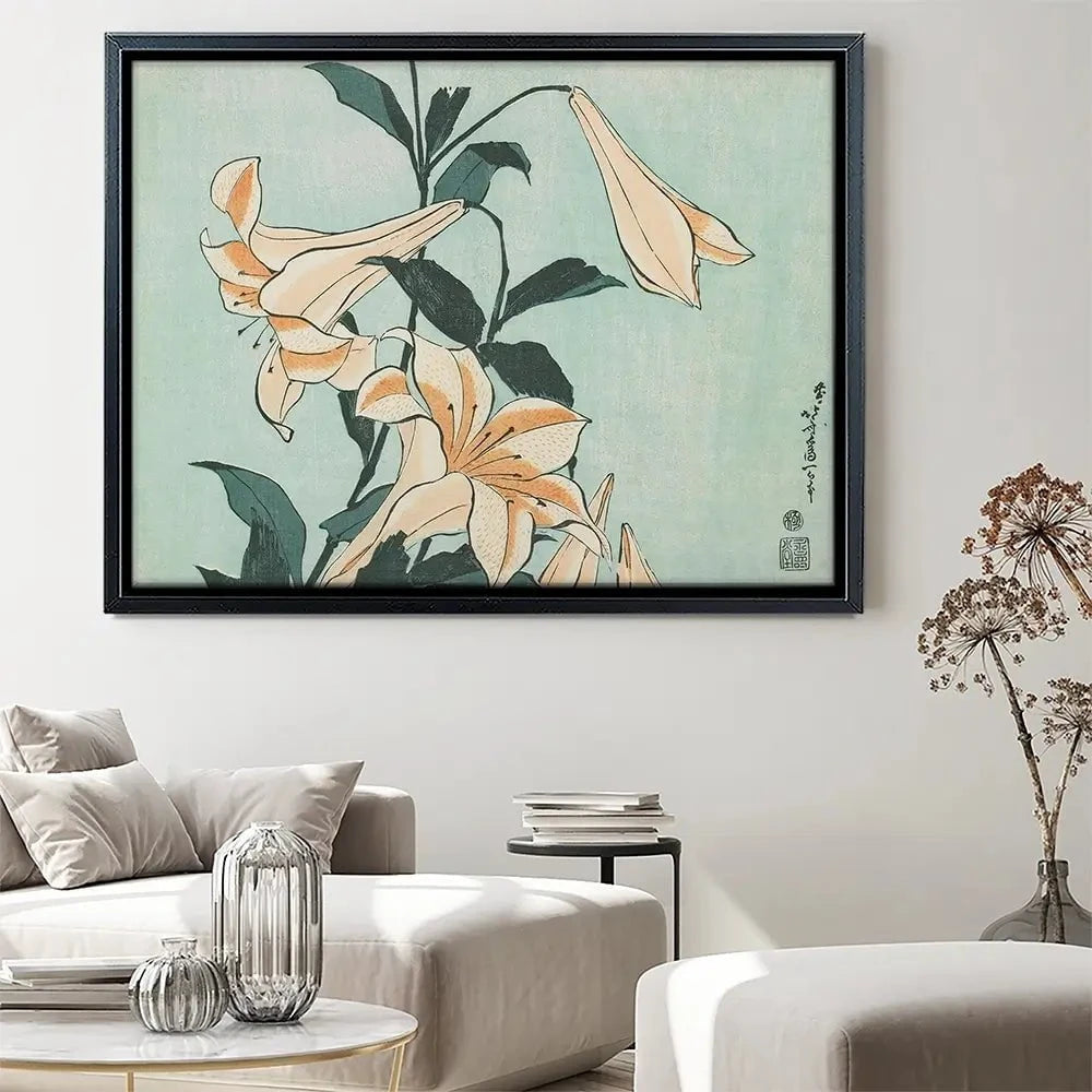 Katsushika Hokusai Floral Canvas Print Katsushika Hokusai Floral Canvas Print wall art product Hokusai Katsushika