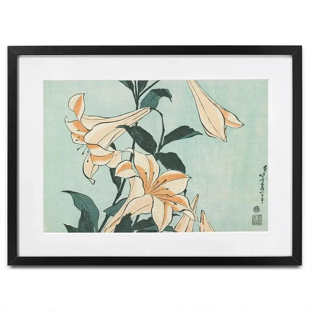 Katsushika Hokusai Floral Framed Art Print Katsushika Hokusai Floral Framed Art Print wall art product Hokusai Katsushika