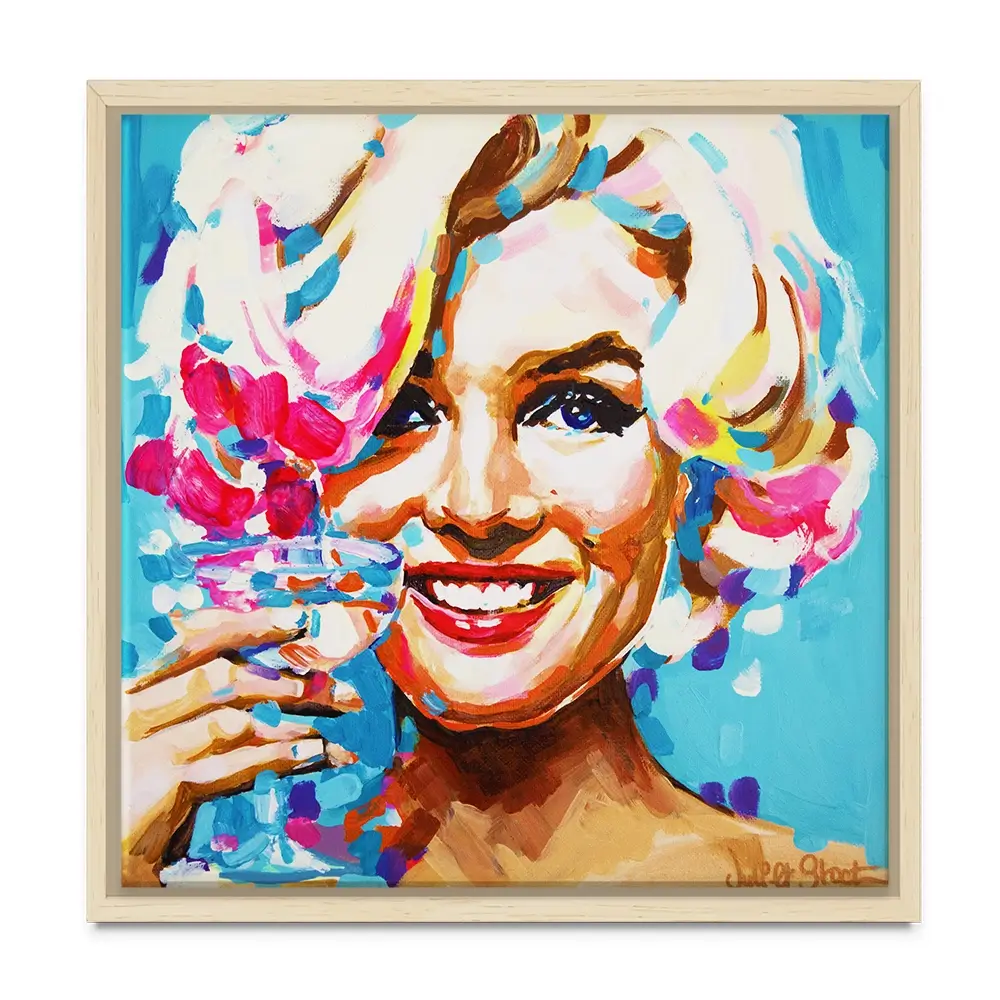 Keep Smiling Square Canvas Print Keep Smiling Square Canvas Print wall art product Juliet Stockton