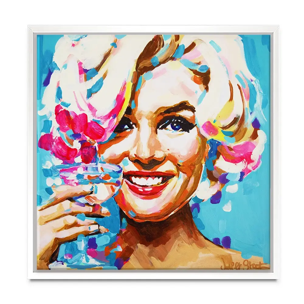 Keep Smiling Square Canvas Print Keep Smiling Square Canvas Print wall art product Juliet Stockton