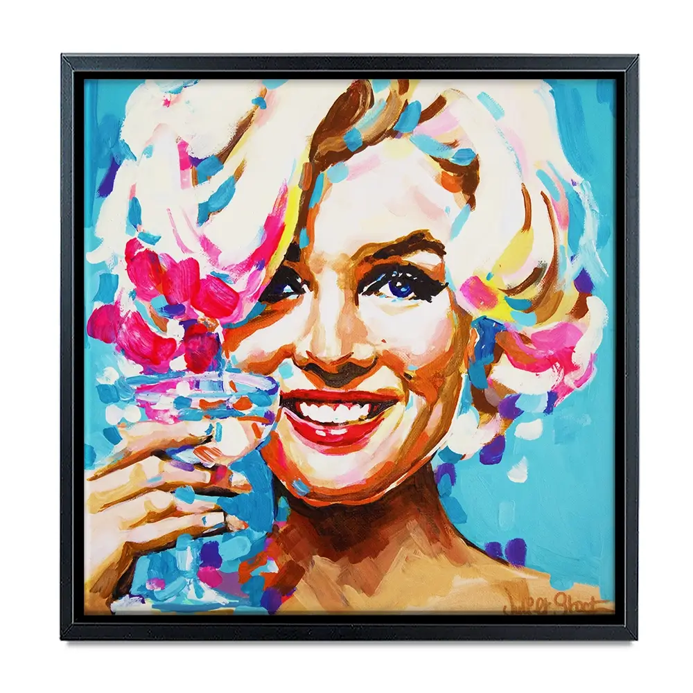 Keep Smiling Square Canvas Print Keep Smiling Square Canvas Print wall art product Juliet Stockton