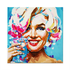 Keep Smiling Square Canvas Print Keep Smiling Square Canvas Print wall art product Juliet Stockton