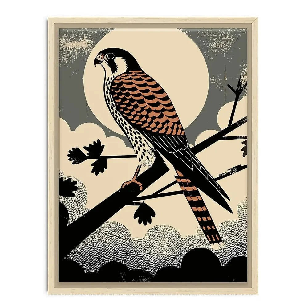 Kestrel Against The Moon Canvas Print Kestrel Against The Moon Canvas Print wall art product P & M Print Gallery