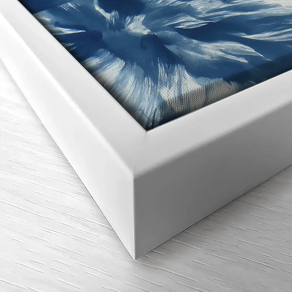 Kingfisher In Motion Indigo Wash Canvas Print Kingfisher In Motion Indigo Wash Canvas Print wall art product Chromatic Storm Studio