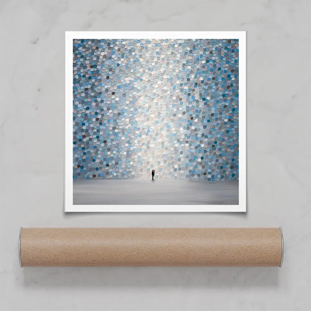 Kiss In The Moonlight Square Art Print Kiss In The Moonlight Square Art Print wall art product Ekaterina Ermilkina