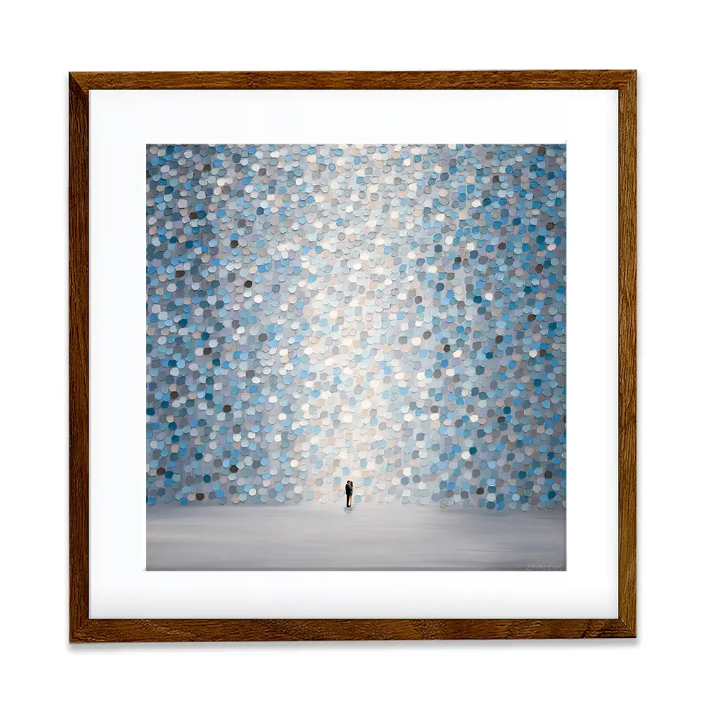 Kiss In The Moonlight Square Framed Art Print Kiss In The Moonlight Square Framed Art Print wall art product Ekaterina Ermilkina