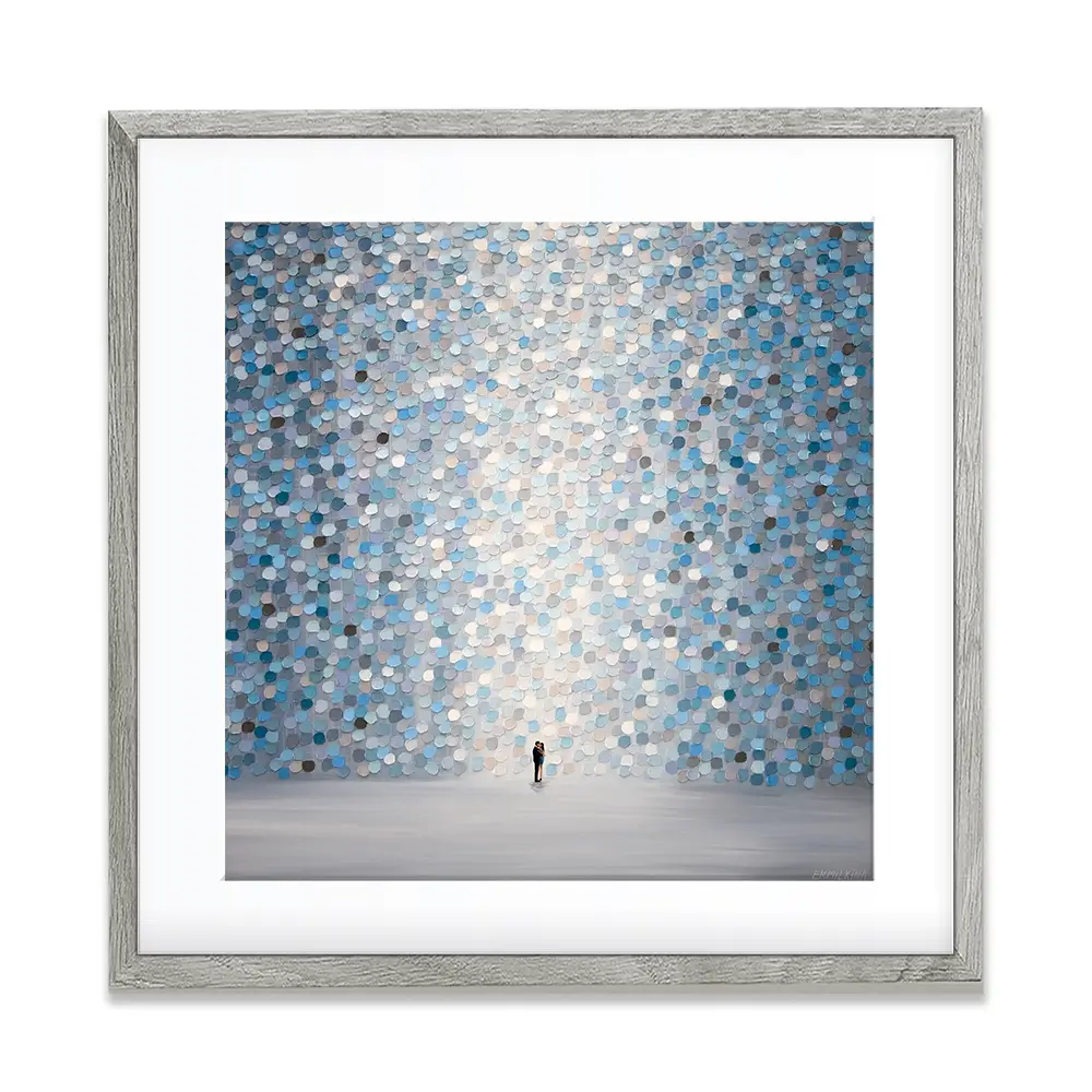 Kiss In The Moonlight Square Framed Art Print Kiss In The Moonlight Square Framed Art Print wall art product Ekaterina Ermilkina