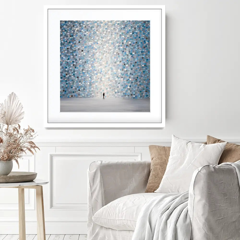 Kiss In The Moonlight Square Framed Art Print Kiss In The Moonlight Square Framed Art Print wall art product Ekaterina Ermilkina