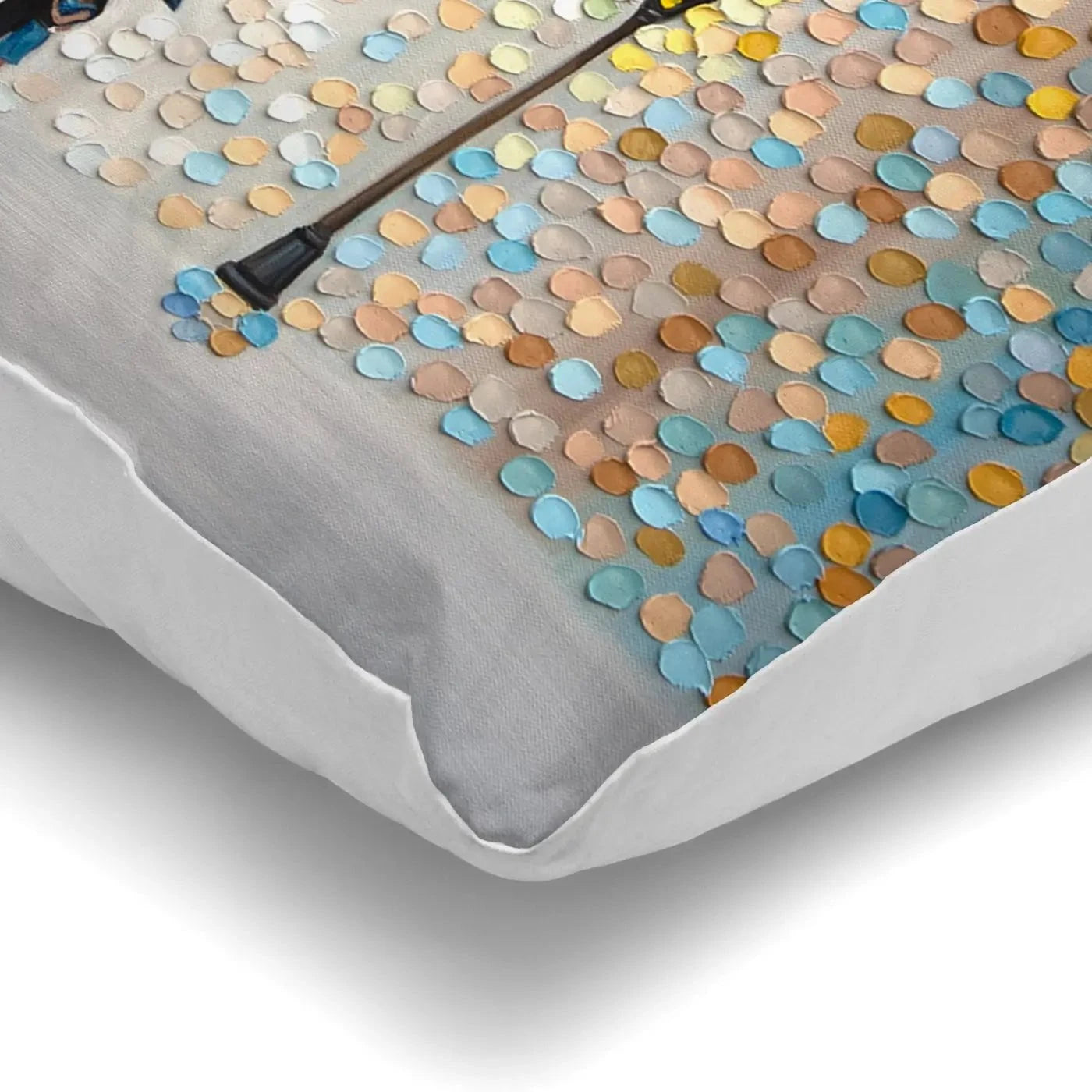 Kiss Under The Golden Rain Cushion Kiss Under The Golden Rain Cushion wall art product Ekaterina Ermilkina